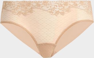 Commando Double Take Lace-Front Microfiber Bikini Briefs