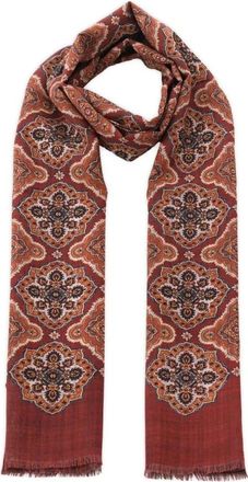Altea Wollen sjaal met diverse patronen - Heren - Wintersjaals - Rood - ONE Size - Wol - Accessoires