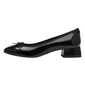 Tamaris Schoenen, Dames, Zwart, 38 EU, Zwarte, glanzende loafer met blokhak