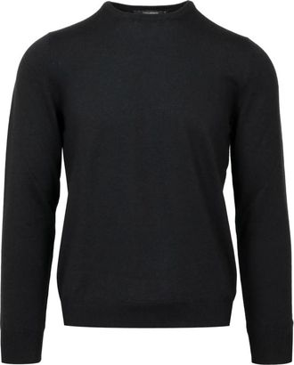 Tagliatore Gebreide trui met ronde hals - Heren - Ronde hals truien - Zwart - L - Truien & Vesten