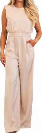 DO+BE Collection Bette Satin Jumpsuit In Champagne