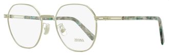 Ermenegildo Zegna Mens Geometric Round Eyeglasses EZ5270-H 016 Palladium 53mm