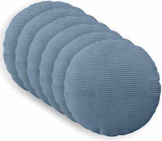 vidaXL Funda De Almohada 6 Pcs Heerlen Azul &Oslash; 40 Cm Pana Vidaxl