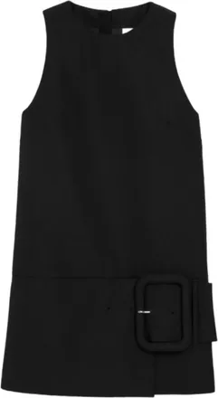 Ami Black Round Neck Mini Dress