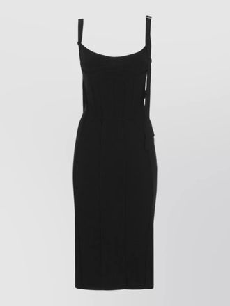 The Attico sleeveless midi dress lace open back