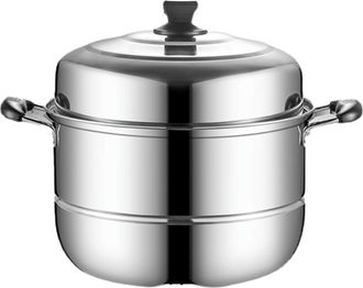 OEM Cacerola De Doble Pared, Acero Inoxidable, Cocci&oacute;n Uniforme, Aislamiento T&eacute;rmico, Pan, Pasteles, Sopas, Placa De Inducci&oacute;n