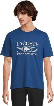 Lacoste Classic Fit Cotton Print T-shirt Mens T Shirt Blue : 3XL, Cotton/Elastane