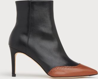 L.k. Bennett Womens Angelica Ankle Boots, Tan/Black Leather - Size UK 6