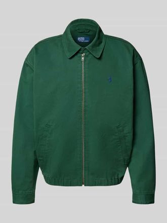 Polo Ralph Lauren Blouson mit Umlegekragen und Label-Stitching in Dunkelgruen, Gr&ouml;&szlig;e L