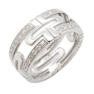 Bulgari Silver Clear White Gold (18K) Band Ring (Pre-Owned)