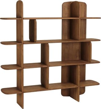 Macabane Librer&iacute;a de 160 x 160 cm de madera de teca reciclada