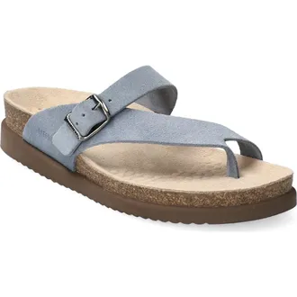 Mephisto Helen Toe Loop Sandal in Sea Blue at Nordstrom, Size 11