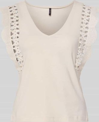 Vero Moda Regular Fit Top aus reiner Baumwolle Modell GABBY in Beige, Gr&ouml;&szlig;e XL