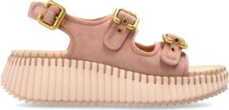 Chlo&eacute; Nama Platform Sandalen - Dames - Sleehakken - Roze - 37 EU - Leer - Schoenen