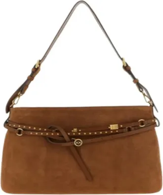 Pinko Belt Bag Big Suede - female - PINKO - Shoulder Bags - Brown - ONE SIZE - Bags
