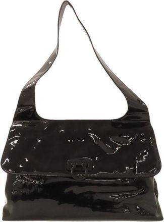 Ferragamo Black Patent Leather Tote Bag (Pre-Owned)