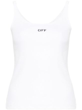 Off-white Off Stamp Rib Tank Top White Black