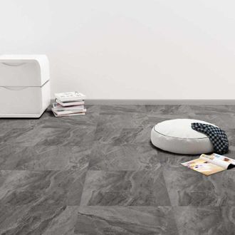 vidaXL vidaXL Tavole per Pavimenti 55 pcs Nero 5,11 m&sup2; PVC