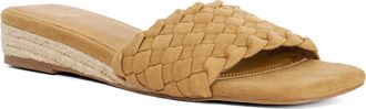 Dune London Womens Ladies Kea - Woven Raffia Wedge Mules - Tan - Size UK 6