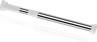 Trade Shop Trade Shop - Taburete Telesc&oacute;pico De Cortina De Ducha Ajustable En Acero De 110-200 Cm Con 3 Ganchos