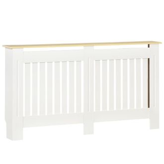 HOMCOM Cubierta del radiador 152x19x83 cm blanco