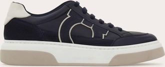 Ferragamo Mens Gancini Low-Top Sneaker In Dark Rain