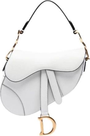 Dior Pre-owned The Saddle - Dames - Vintage Schoudertas - Wit - ONE Size - Leer - Vintage