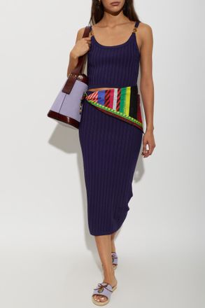 Versace Short Strappy Top, Womens, Purple