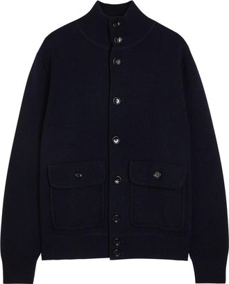 Allude Turtle-neck Wool and Cashmere-blend Cardigan - Black - XL