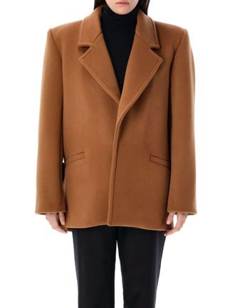 Saint Laurent Single Breasted Short Coat