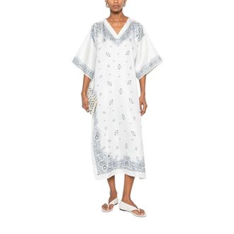 Ferragamo Silk Kaftan - female - Ferragamo - Midi Dresses - Multicolor - ONE SIZE - Dresses