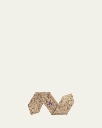 Ralph Lauren Purple Label Mens Paisley-Print Silk Neckerchief