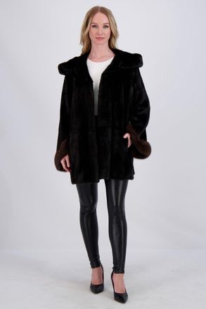 Gorski MINK PARKA WITH SABLE TRIM