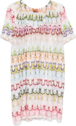 Missoni Abito corto con lavorazione alluncinetto - Bianco