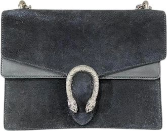 Gucci Pre-owned Shoulder Bags, female, Black, Size: ONE SIZE Pre-owned Dionysus Leather Suede Shoulder Bag