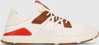 Olukai MenS Mio Li Athletic Shoes In Bright White/ Red Lava