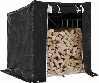 vidaXL Le&ntilde;ero Cubierta Lluvia 100,5x100,5x110,5 Cm Acero Galvanizado Vidaxl