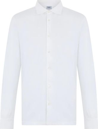 Fedeli Blouses & Shirts - Heren - Zakelijke Overhemden - Wit - 3XL - Overhemden