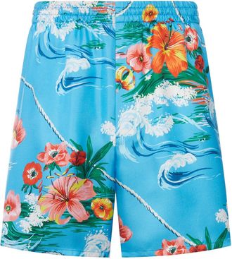 Gucci PRINTED SILK TWILL SHORTS - Gucci - Man