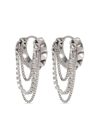 AllSaints Trudy earrings - women - Recycled Brass/Cubic Zirconia/glass - One Size - Silver