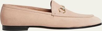Gucci Jordaan Suede Horsebit Loafers