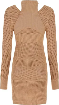 ADĀMO Andrea Adamo Womens Biscuit Mesh Mini Dress 0476 Abiti
