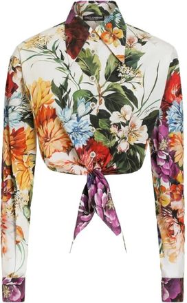 Dolce & Gabbana Overhemden, Dames, Veelkleurig, 2Xs, Katoen, Multicolor Stijlvolle Shirt voor Vrouwen