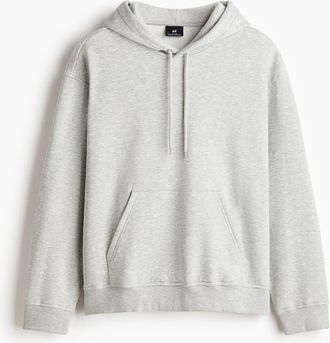 H&M Loose Fit Hoodie in Light Gray Melange at Nordstrom, Size Xxx-Large