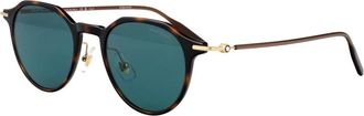 Montblanc Stijlvolle zonnebril voor mannen - Heren - Zonnebrillen - Bruin - 49 MM - Accessoires