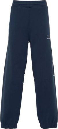 Givenchy Sweatpants, male, Blue, L, Blue Logo Cuffed Joggers
