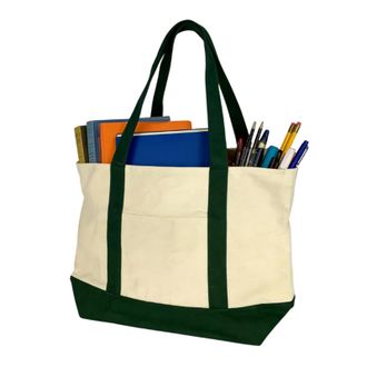 Generic Canvas Tote Shopping Bag, With Comfortable Handles, 52.7cm, Large Foldable Organizer Bag, Work School Canvas Tote, Spacious And Practical, For Grocery