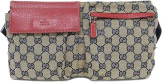 Gucci Blue Gg Canvas Fanny Pack (Pre-Owned)