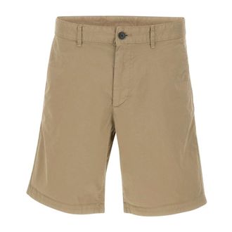 HUGO BOSS Hugo, Casual Shorts, male, Beige, Size: W33 Slim-fit shorts in stretch-cotton twill