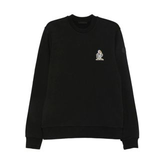 Moncler Sudadera de cuello redondo de manga larga - Sweatshirts & Hoodies - Hombre - Negro - M